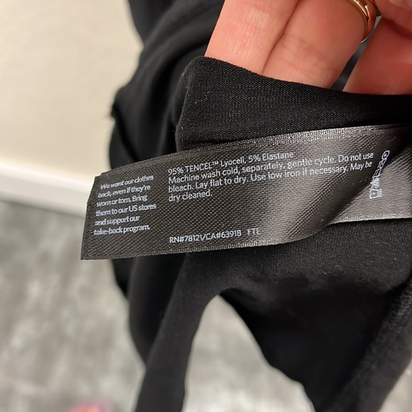 Eileen Fisher Black 3/4 Sleeve MIDI Dress PS - Picture 3 of 4